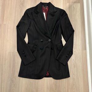 bebe Elegant Black Blazer with Button Accents